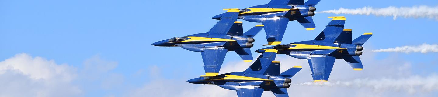Blue Angel jets in diamond formation