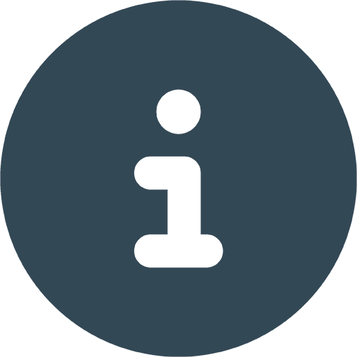 Circle icon with "I" for information