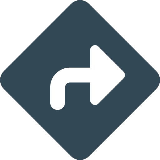 Icon sign for directions
